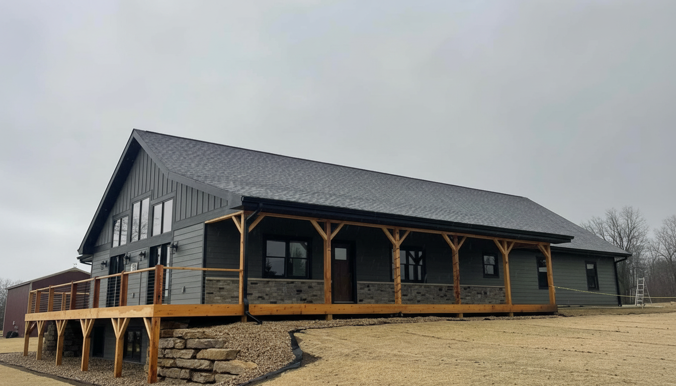 New construction roof installation near Madison WI